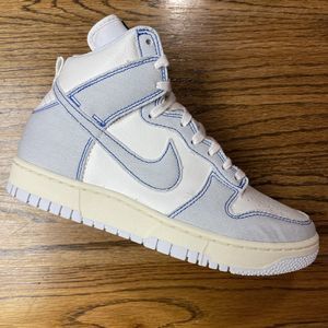 Nike Dunk Hi 1985 Shoes Blue Denim White Women’s Size 6.5 7 NEW Shoes